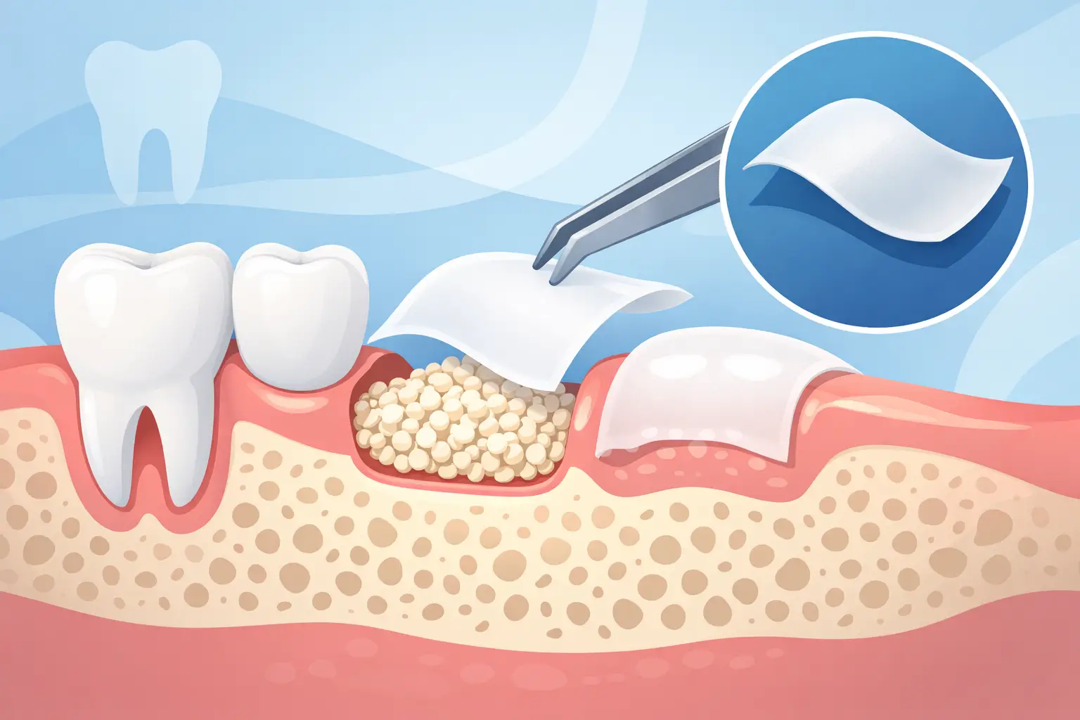 Membrana reabsorbible para injerto dental
