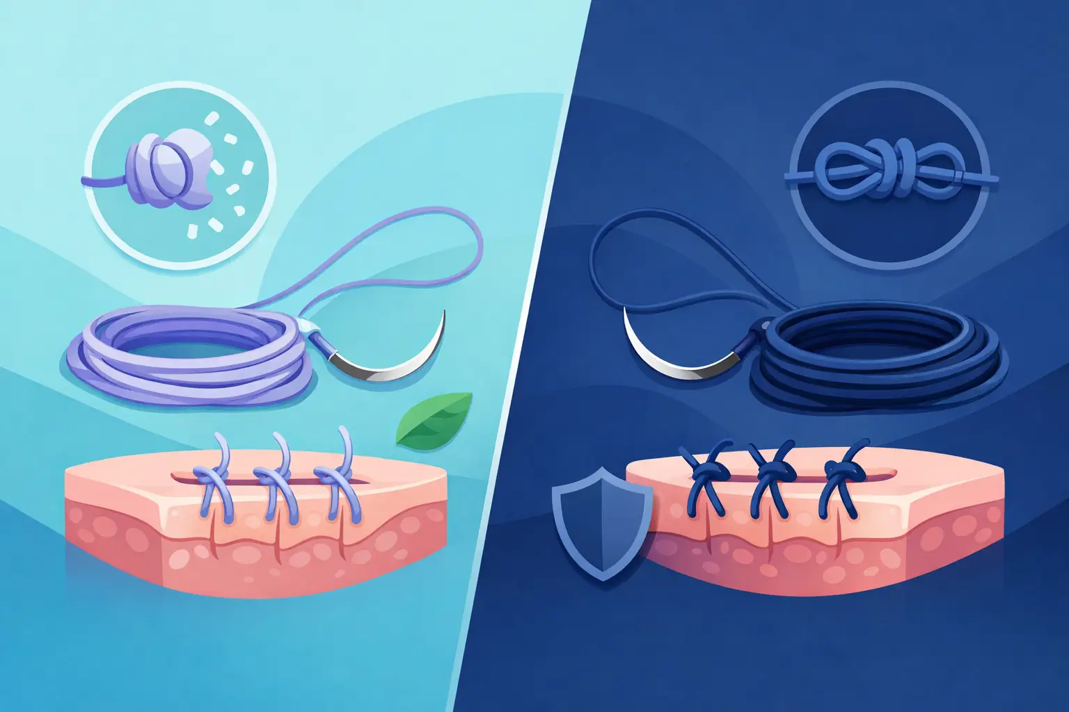 Suturas reabsorbibles vs no reabsorbibles